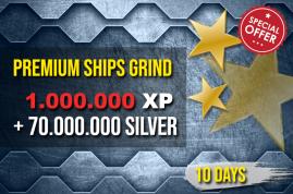Farmen Sie auf Premium-Schiffe. 1.000.000 XP + 70.000.000 Credits in 10 Tagen